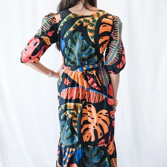 Tropical Print Maxi Dress - Picture 4 of 5